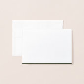 Dorée Carte à Feuille avec Intérieur de Mousse Pailletée (Devant avec enveloppe)