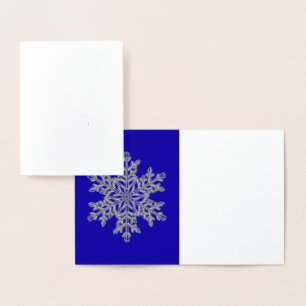 Dorée Carte à huile d'argent Snowflake