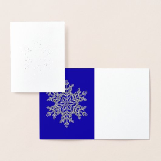 Dorée Carte à huile d'argent Snowflake (Affichage)