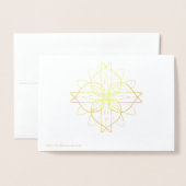 Dorée Carte à huile de forme or déco (Derrière avec enveloppe)