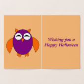 Dorée Carte à huile d'hibou d'Halloween (Intérieur)