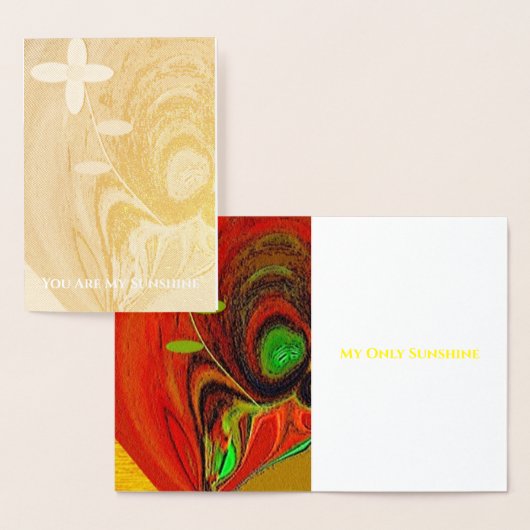 Dorée Carte à huile "Flower Out of Tree Stump" (Affichage)