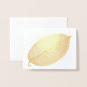 Dorée Carte à huile Gold White Leaf Grid Illustration (Devant avec enveloppe)