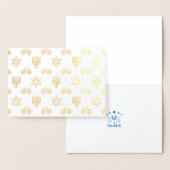 Dorée Carte à huile Hanoukka Menorah (Affichage)