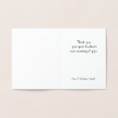 Dorée Carte à huile Merci (Intérieur)