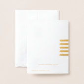Dorée Carte à huile Merci (Derrière avec enveloppe)