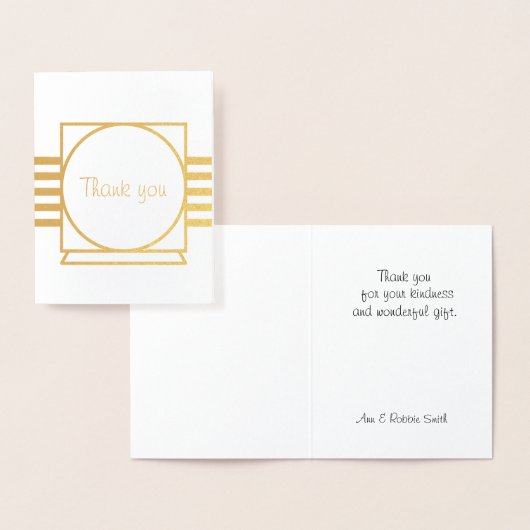 Dorée Carte à huile Merci (Affichage)