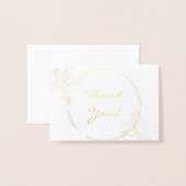 Dorée Carte à huile mini-Merci (Devant avec enveloppe)
