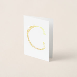 Dorée Carte à huile Monogramme C