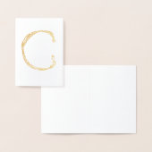 Dorée Carte à huile Monogramme C (Affichage)