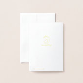 Dorée Carte à huile Monogramme C (Derrière avec enveloppe)