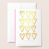 Dorée Carte à huile pour Heureuse Sainte-Valentin de coe (Derrière avec enveloppe)