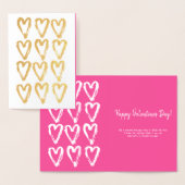 Dorée Carte à huile pour Heureuse Sainte-Valentin de coe (Affichage)