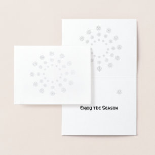 Dorée Carte à huile - Snowflakes en cercles concentrés