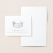 Dorée Carte à petites notes Silver Foil Crown (Affichage)
