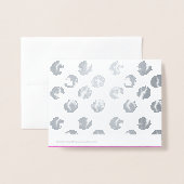 Dorée Carte à pois cassés  |  Impression feuille d'argen (Derrière avec enveloppe)