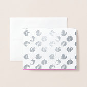 Dorée Carte à pois cassés  |  Impression feuille d'argen (Devant avec enveloppe)