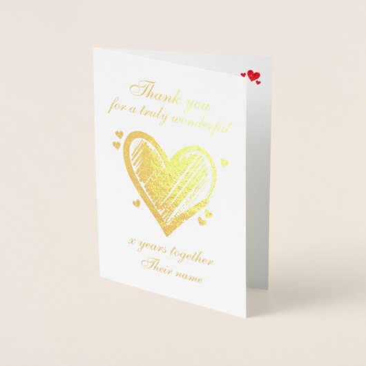 Dorée Carte Anniversaire personnalisable (Devant)