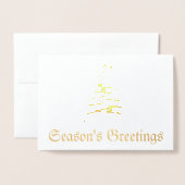 Dorée Carte Arbre de Noël (Devant avec enveloppe)