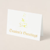 Dorée Carte Arbre de Noël (Devant)