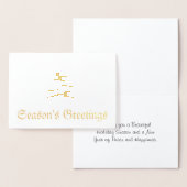 Dorée Carte Arbre de Noël (Affichage)