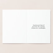 Dorée Carte "Avec mes plus profondes condoléances" (Intérieur)