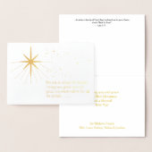 Dorée Carte Bethlehem Star Christmas Gold Foil (Affichage)