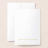 Dorée Carte blanche Bell Gold ou Silver Foil (Derrière avec enveloppe)
