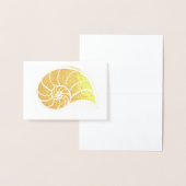 Dorée Carte blanche Gold Nautilus Shell (Affichage)