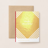 Dorée Carte chinoise d'anniversaire "bénédiction" (Derrière avec enveloppe)