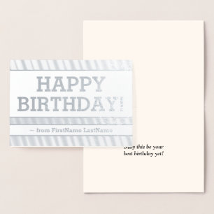 Dorée Carte classique "HEUREUX ANNIVERSAIRE"