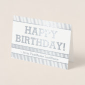 Dorée Carte classique "HEUREUX ANNIVERSAIRE" (Devant)