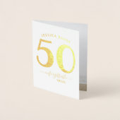 Dorée Carte commémorative de souvenir | 50e anniversaire (Devant)