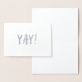 Dorée Carte d'accueil simple Brosse Stroke Silver Foil - (Affichage)