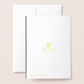 Dorée Carte d'affichage du 50e anniversaire du Mariage (Derrière avec enveloppe)