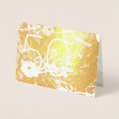 Dorée Carte d'affichage du 50e anniversaire du Mariage (Devant)