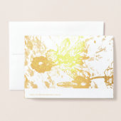 Dorée Carte d'affichage du 50e anniversaire du Mariage (Derrière avec enveloppe)