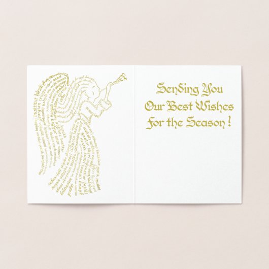 Dorée Carte d'angle doré Foil (Intérieur)