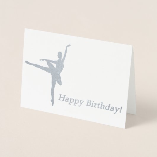 Dorée Carte d'anniversaire Ballerina (Devant)