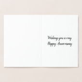 Dorée Carte d'anniversaire de couple de pingouins (Intérieur)