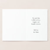 Dorée Carte d'anniversaire de mariage Lettres Brouillées (Intérieur)