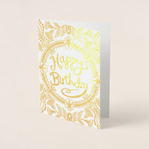 Dorée Carte d'anniversaire d'enfant doré personnalisée a