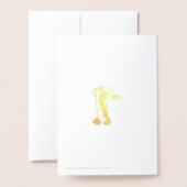 Dorée Carte d'anniversaire Emu cool (Derrière avec enveloppe)