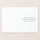 Dorée Carte d'anniversaire en feuille, carte d'anniversa (Intérieur)