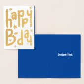 Dorée Carte d'anniversaire feuille métallisée (Affichage)