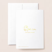 Dorée Carte d'anniversaire Foil au gâteau (Derrière avec enveloppe)