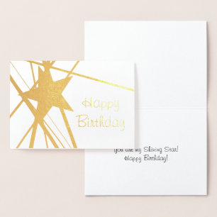 Dorée Carte d'anniversaire Foil Shining Star