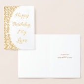 Dorée Carte d'anniversaire Gye Nyame Adinkra (Affichage)