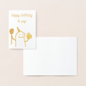 Dorée Carte d'anniversaire Luxe Or (Affichage)