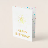 Dorée Carte d'anniversaire Rainbow Flower (Devant)